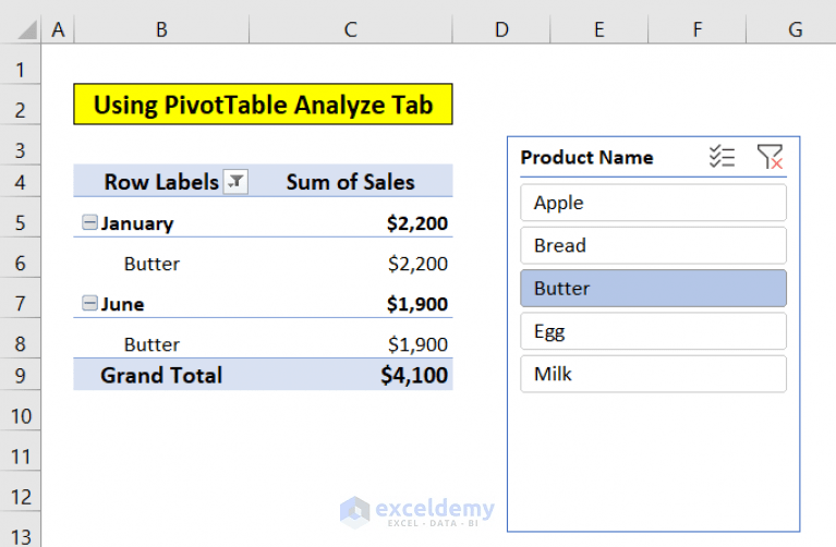 How to Insert Slicer in Excel (3 Simple Methods) ExcelDemy