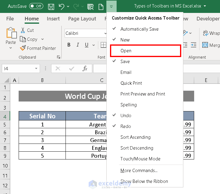 Types of Toolbars in MS Excel A Guide ExcelDemy