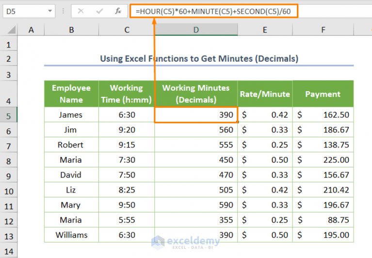Converting Time to Decimals in Excel (4 Examples) ExcelDemy