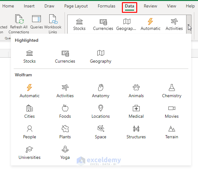 Stocks and Geography Data Types are Missing in Excel 3 Solutions