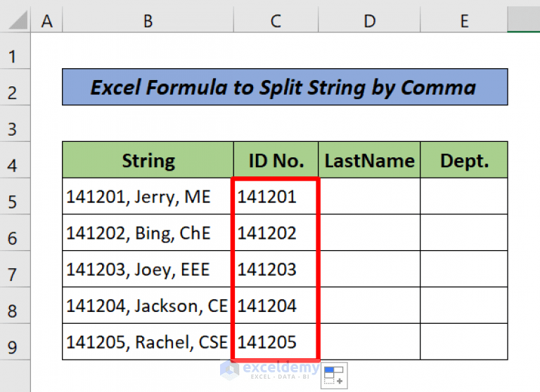 Excel Formula to Split String by Comma (5 Examples) ExcelDemy