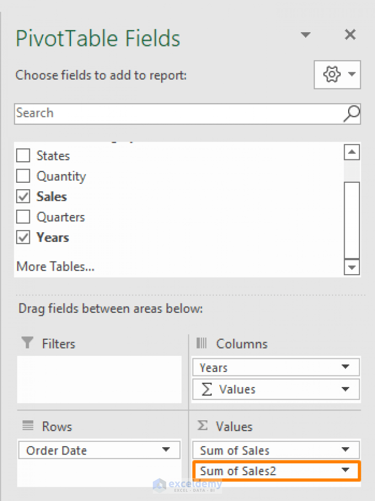 Excel Pivot Table Difference between Two Columns (3 Cases)