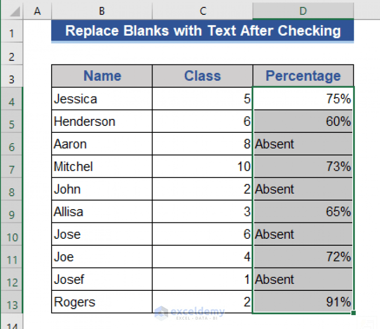 Excel VBA to Replace Blank Cells with Text (3 Examples) ExcelDemy