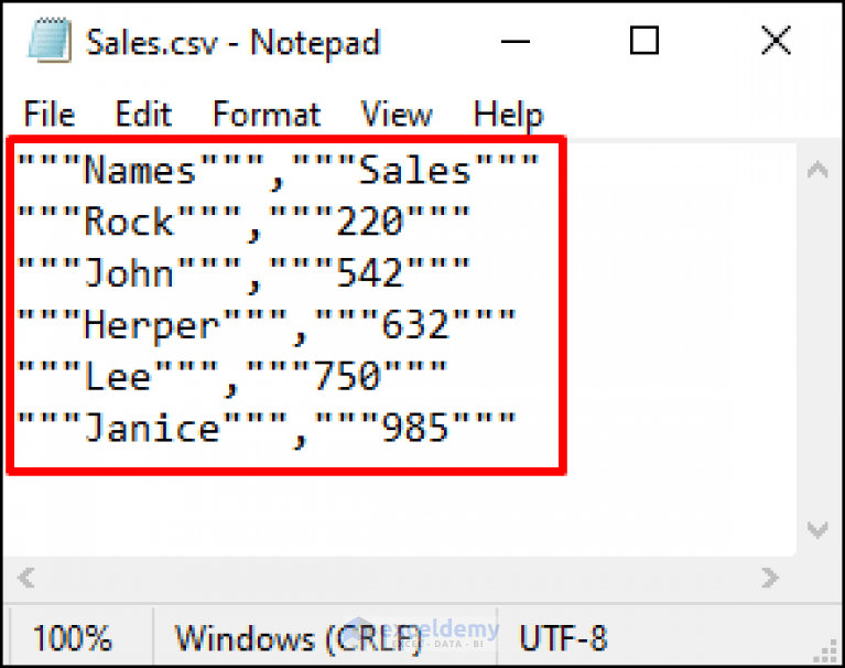 Save Excel as CSV with Double Quotes (3 Simplest Methods) ExcelDemy
