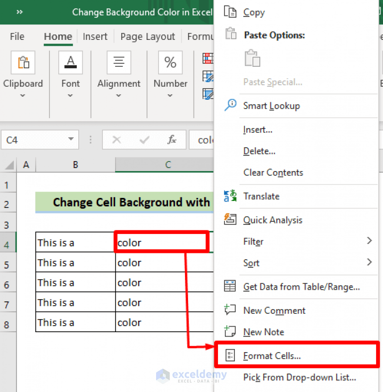 How to Change Background Color in Excel (6 Easy Methods) ExcelDemy