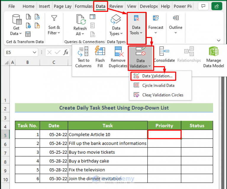 How to Create a Daily Task Sheet in Excel (3 Useful Methods)