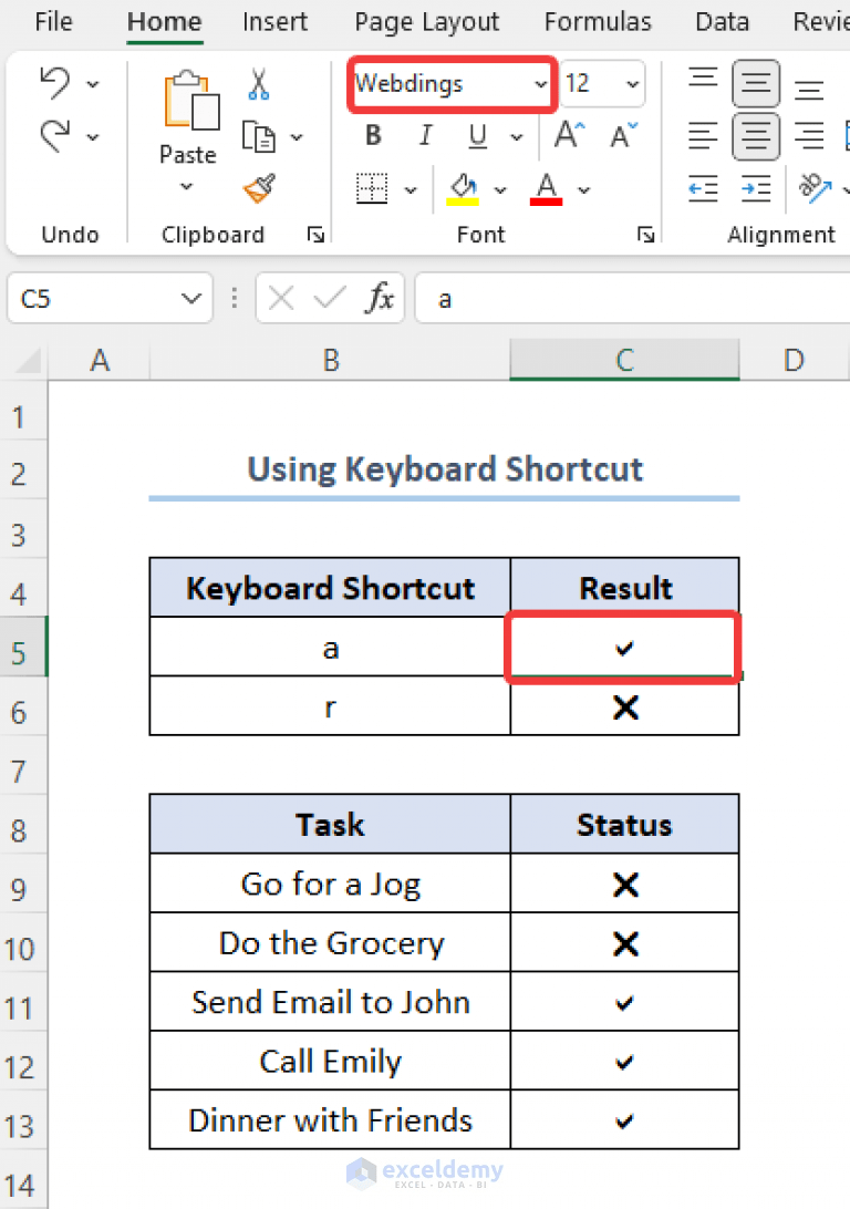 How to Insert Tick Mark in Excel (7 Useful Ways) ExcelDemy
