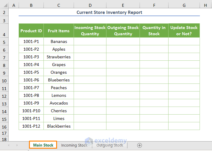 How to Maintain Store Inventory in Excel (Step by Step Guide)