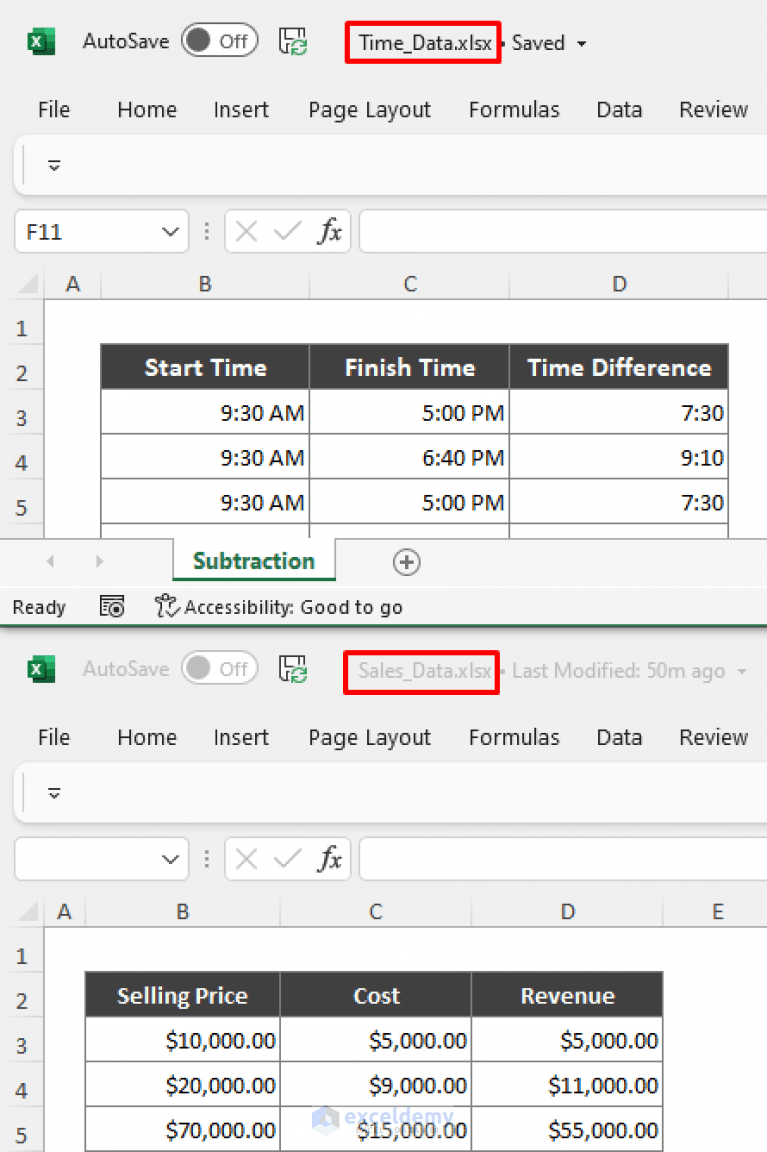 How to Open Multiple Excel Files in One Window (4 Easy Methods)