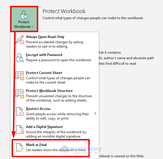 How to Protect a Worksheet in Excel 6 Methods ExcelDemy