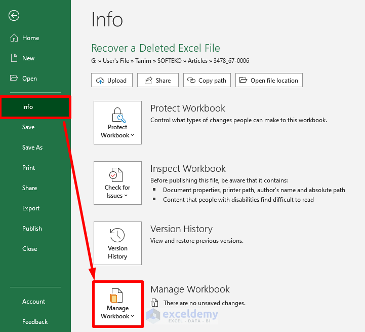How to Recover a Deleted Excel File (5 Effective Ways) ExcelDemy