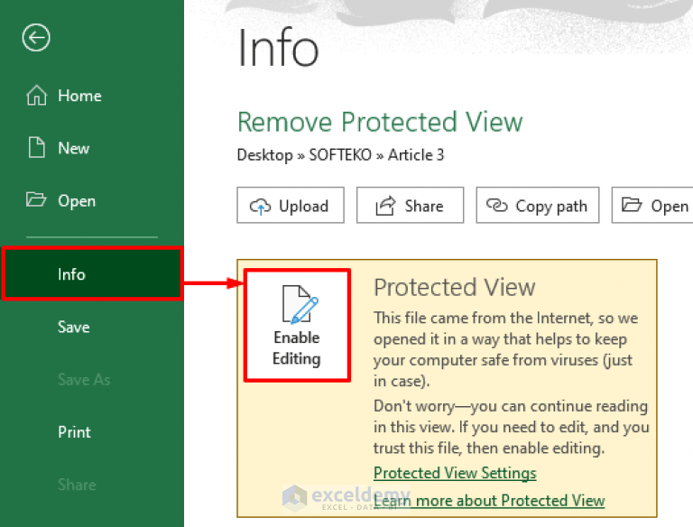 How to Remove Protected View in Excel (3 Quick Methods) ExcelDemy