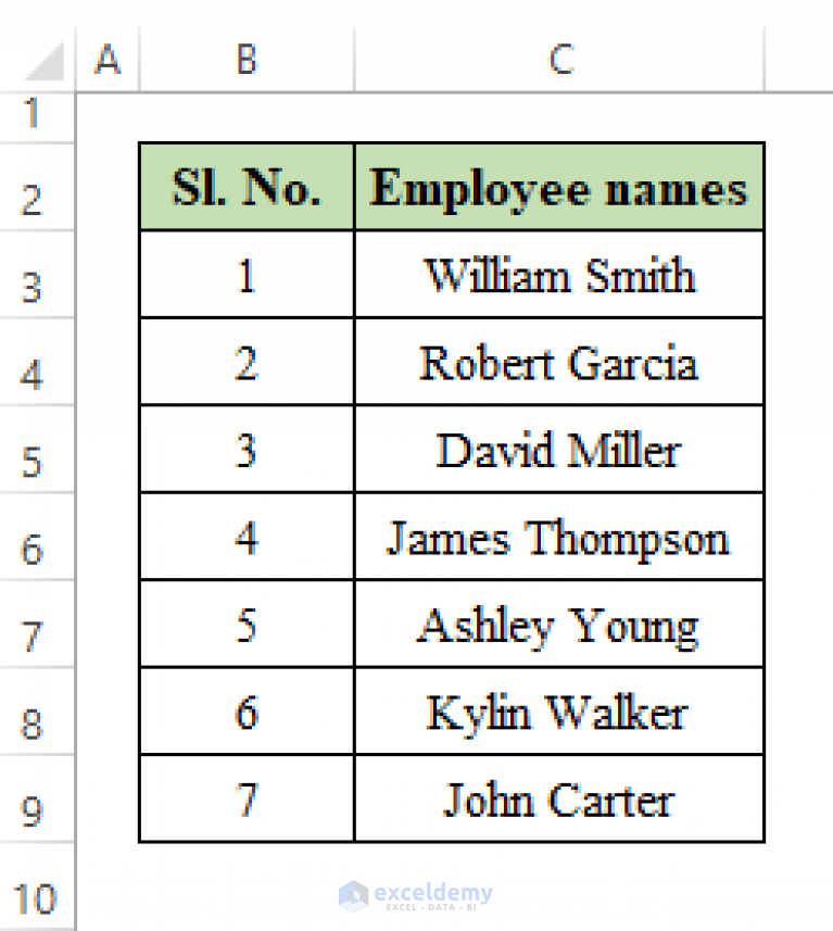 Separate First and Last Name with Space Using Excel Formula (3 Ways)