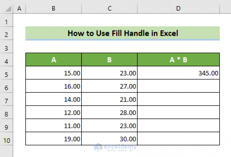 How to Use Fill Handle in Excel (4 Quick Tricks) ExcelDemy