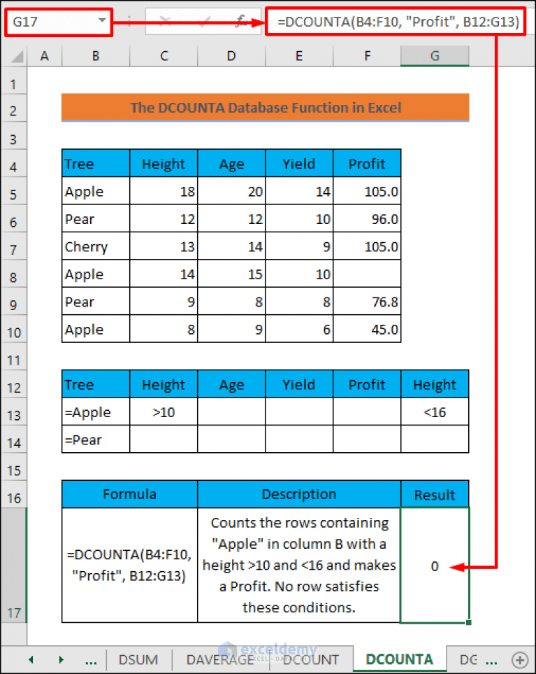 How to Use Database Functions in Excel (With Examples) ExcelDemy