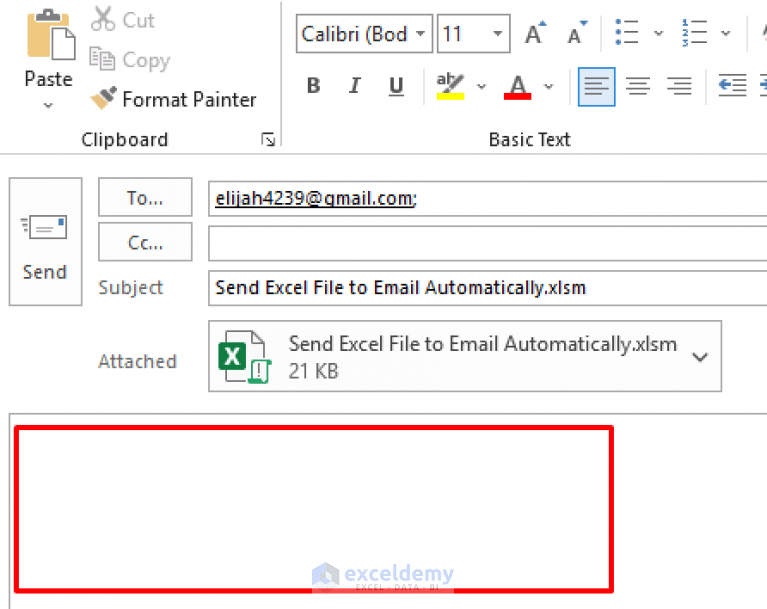 How to Send Excel File to Email Automatically (3 Suitable Methods)