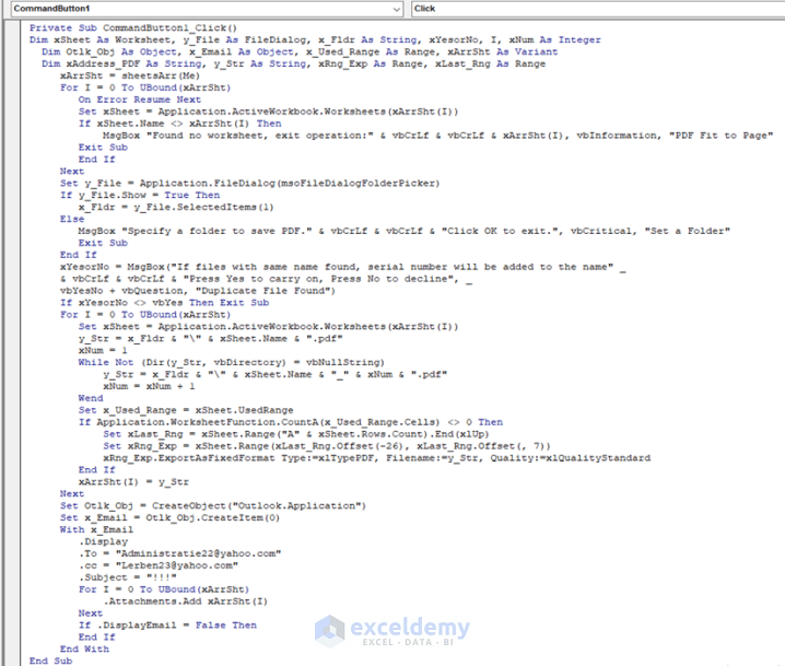 How to Export PDF with Fit to Page Using VBA (3 Methods)