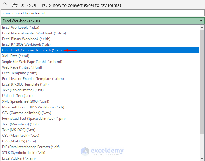 How to Convert Excel File to CSV Format (5 Easy Ways) ExcelDemy