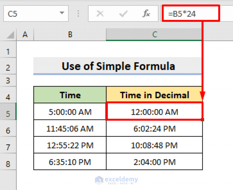 How to Convert Hours to Decimal in Excel (3 Easy Methods) ExcelDemy
