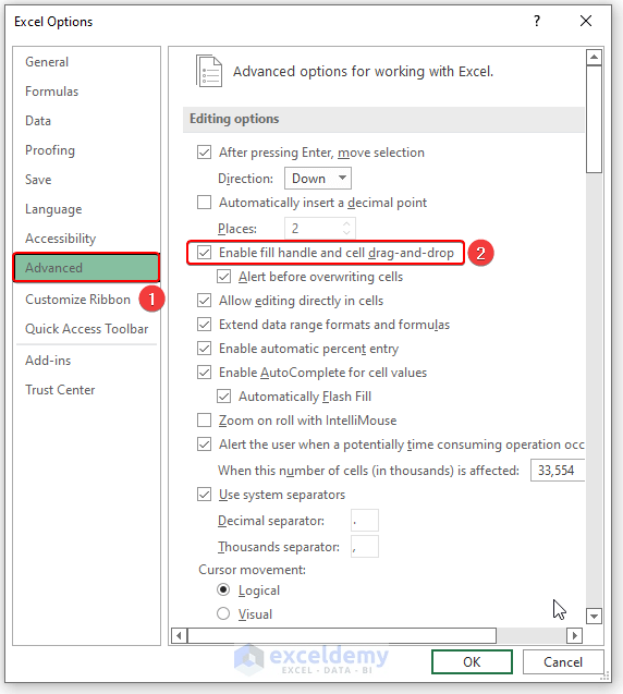 [Fixed!] Excel Cursor Stuck on White Cross (6 Possible Solutions)