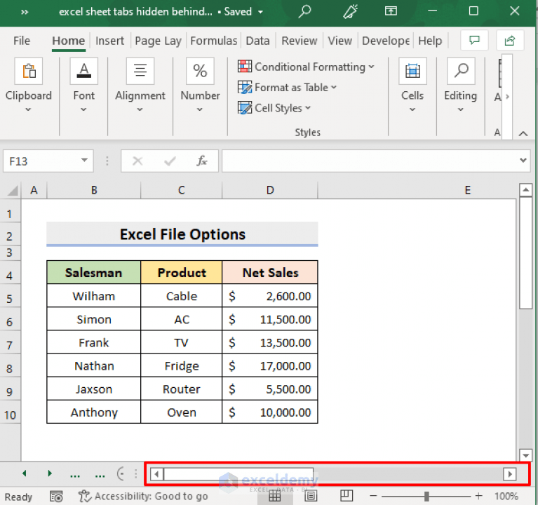 [Fixed!] Excel Sheet Tabs Hidden behind Taskbar (4 Suitable Solutions)