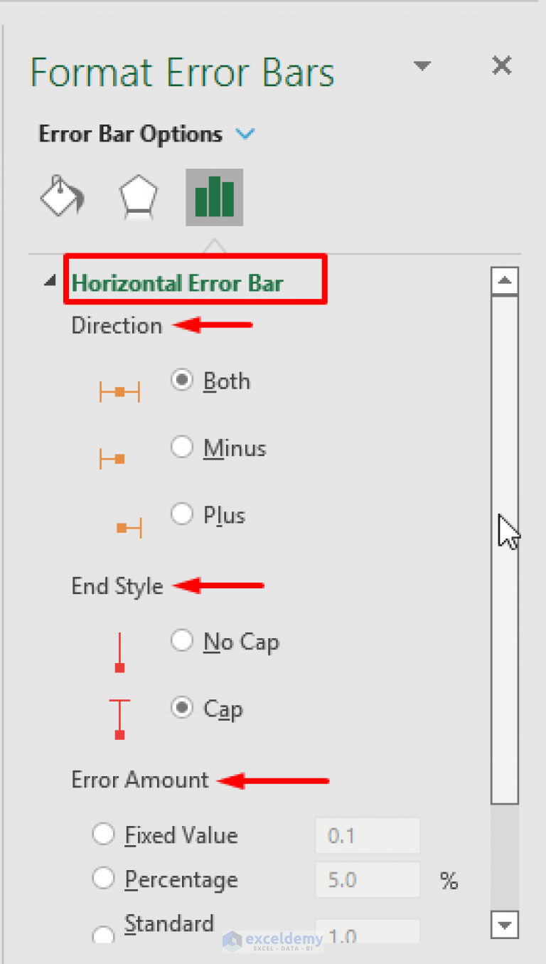 How to Add Horizontal Error Bars in Excel (With Easy Steps) ExcelDemy