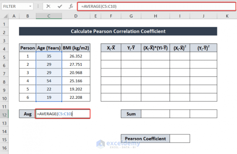 How to Calculate Pearson Correlation Coefficient in Excel (4 Methods)