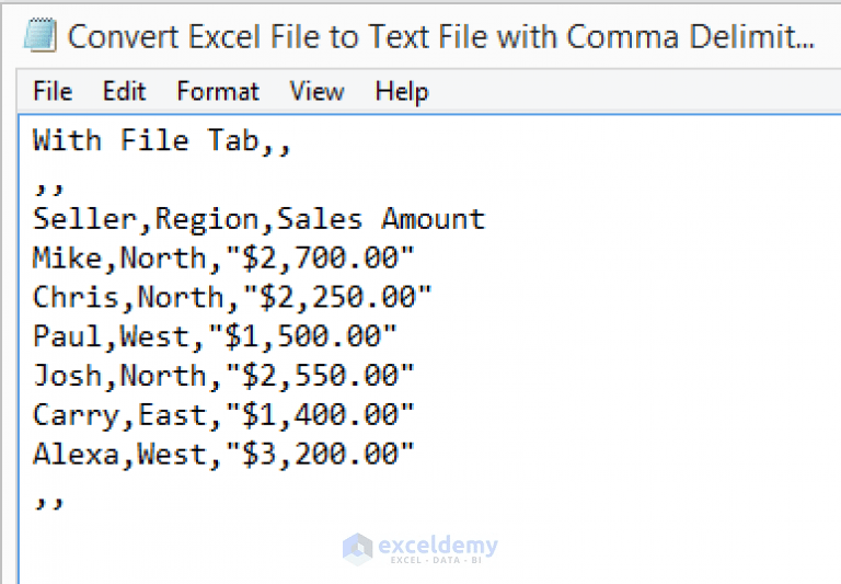 How to Convert Excel File to Text File with Comma Delimited (3 Methods)