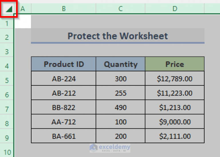 How to Lock Column Width and Row Height in Excel (3 Suitable Ways)