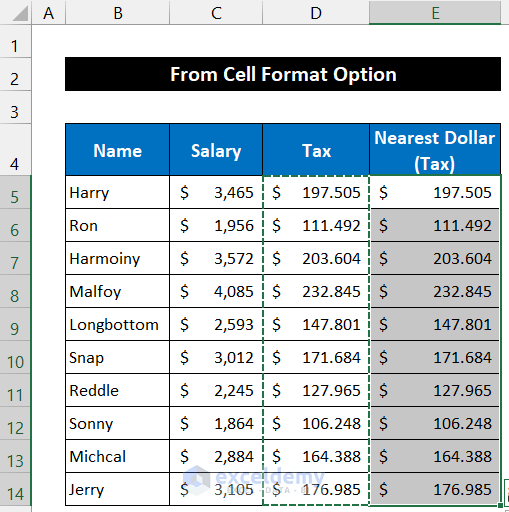 Rounding to Nearest Dollar in Excel 6 Easy Ways ExcelDemy