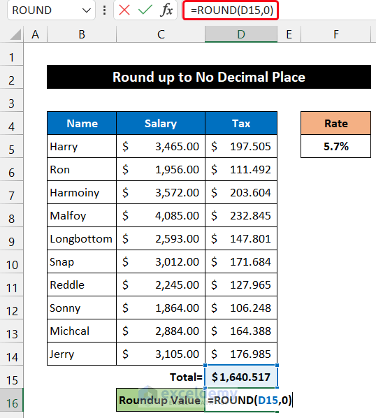 How to Round a Formula Result in Excel (6 Easy Methods) ExcelDemy