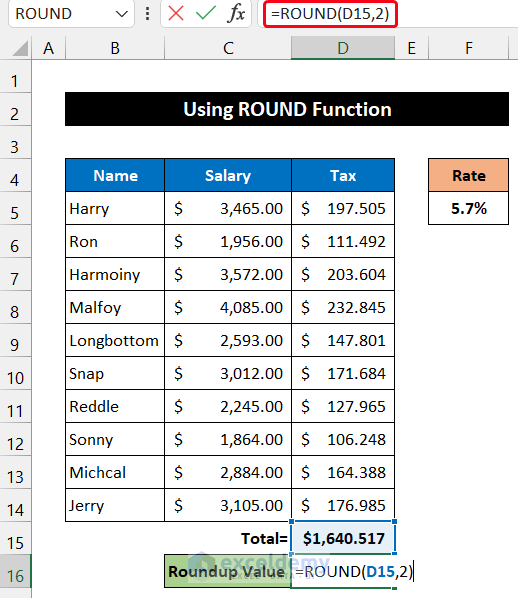 How to Round a Formula Result in Excel (6 Easy Methods) ExcelDemy