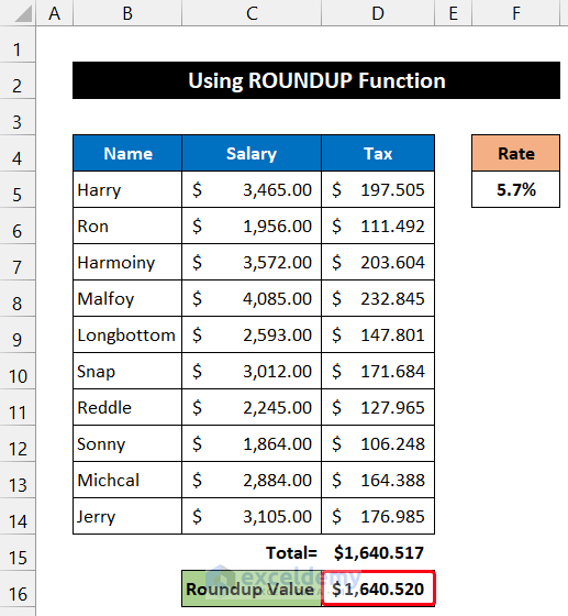 How to Round a Formula Result in Excel (6 Easy Methods) ExcelDemy