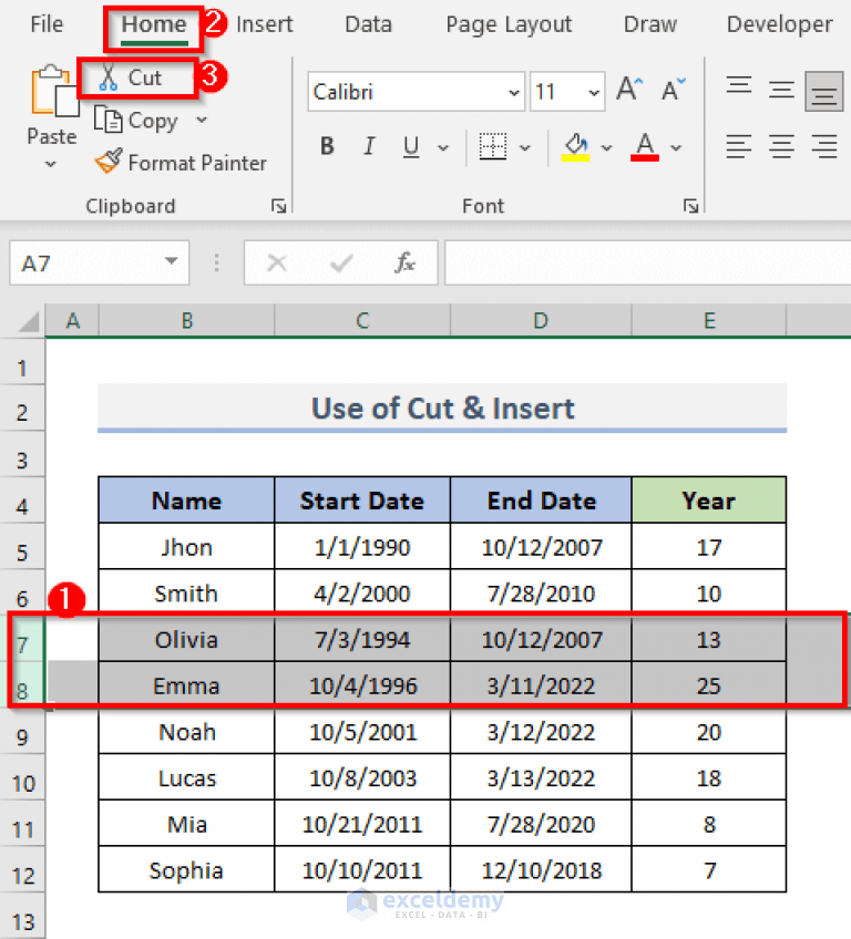 How to Shift Rows in Excel (5 Quick Ways) ExcelDemy