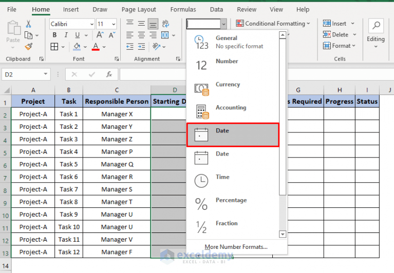 How to Track Project Progress in Excel (Download Free Template)
