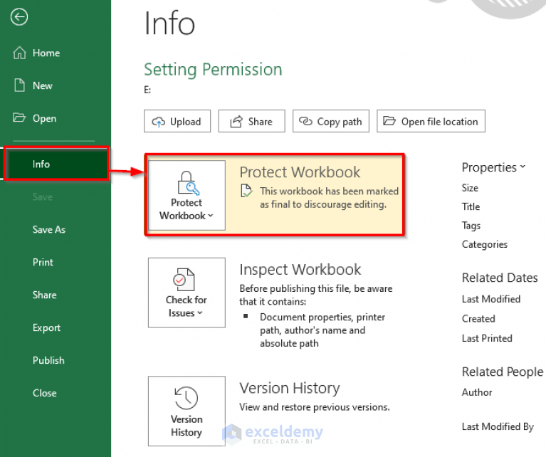 Setting Permissions for a Shared File in Excel (3 Handy Approaches)