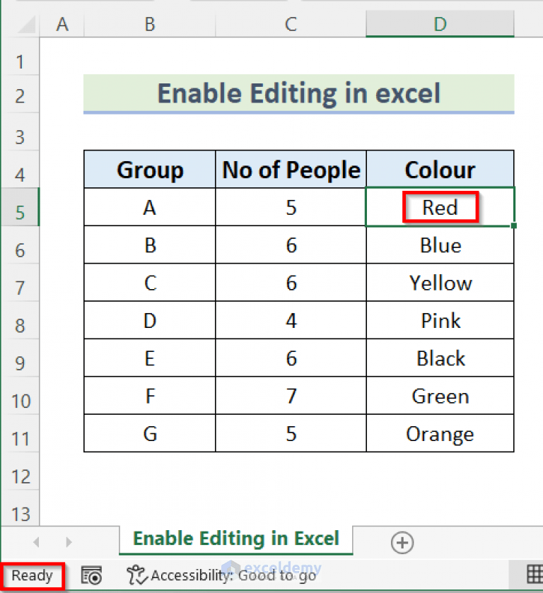 How to Enable Editing in Excel (5 Easy Ways) ExcelDemy