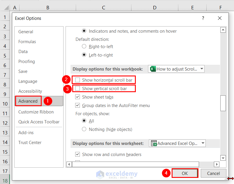 How to Adjust Scroll Bar in Excel (5 Effective Methods) ExcelDemy