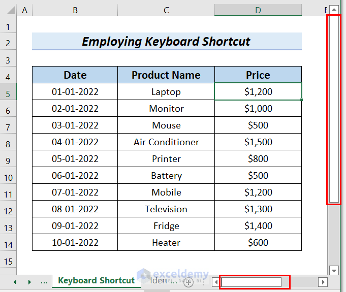 How to Adjust Scroll Bar in Excel (5 Effective Methods) ExcelDemy