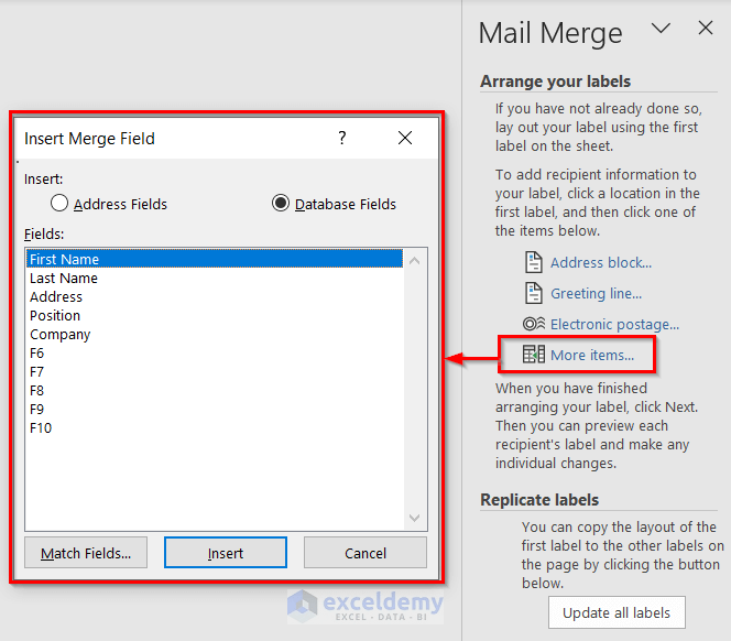 How to Mail Merge Labels from Excel to Word (With Easy Steps)
