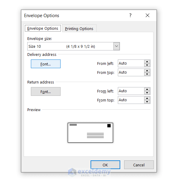 How to Mail Merge from Excel to Word Envelopes (2 Methods)