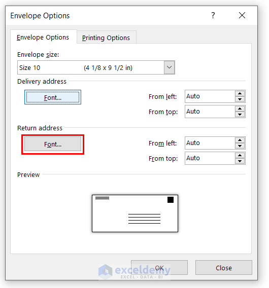 How to Mail Merge from Excel to Word Envelopes (2 Methods)