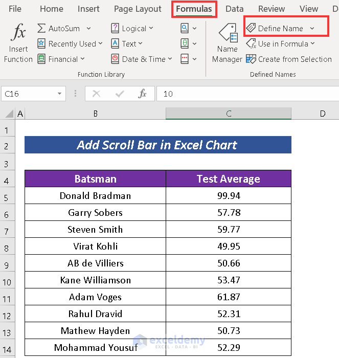 How to Add a Scroll Bar to a Chart in Excel 6 Steps ExcelDemy