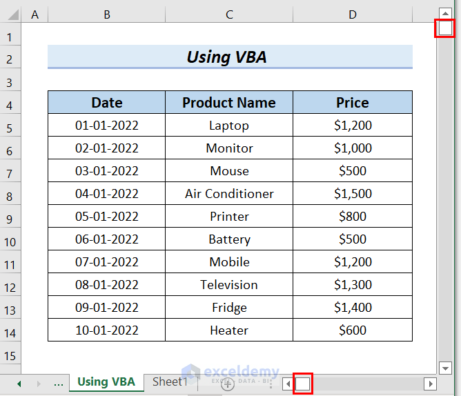 How to Adjust Scroll Bar in Excel (5 Effective Methods) ExcelDemy
