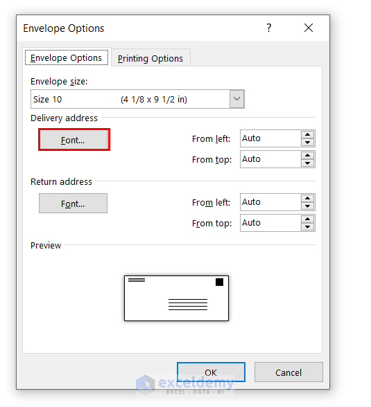 How to Mail Merge from Excel to Word Envelopes (2 Methods)