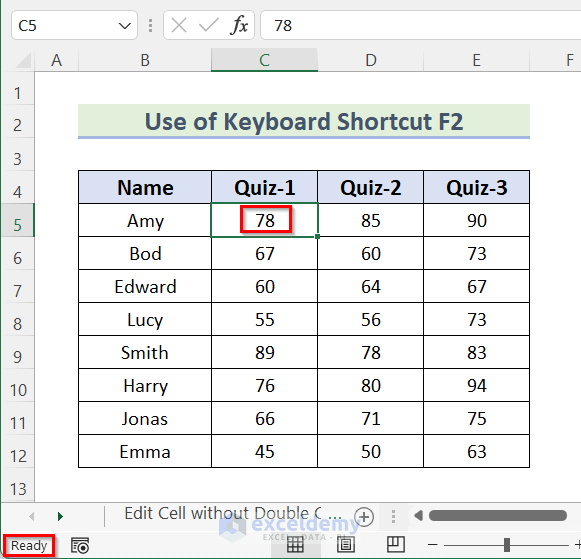 How to Edit a Cell in Excel without Double Clicking (3 Easy Ways)