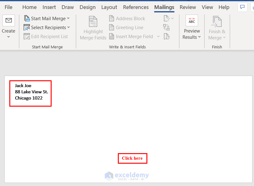How to Mail Merge from Excel to Word Envelopes (2 Methods)