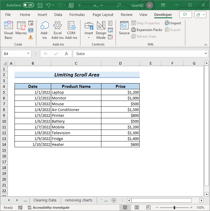 How to Adjust the Scroll Bar in Excel (5 Methods) ExcelDemy