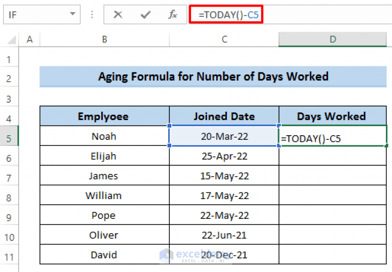 Aging Formula in Excel Using IF (4 Suitable Examples) ExcelDemy