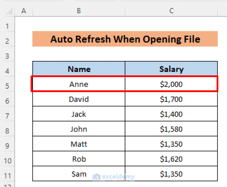 How to Auto Refresh Pivot Table without VBA in Excel (3 Smart Methods)